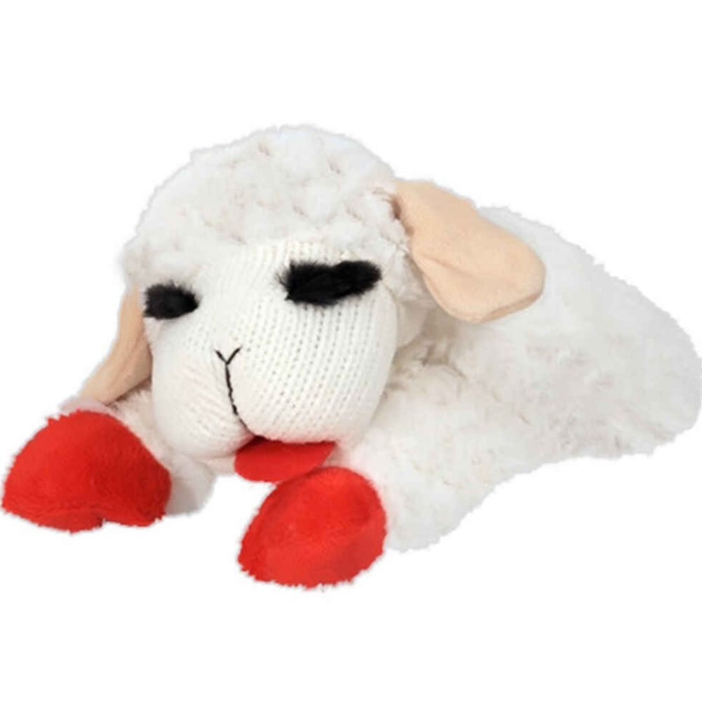Multipet Lambchop 10 Inch Plush Lamb Chop Dog Toy NEW